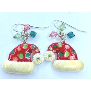Santa Hat Earrings, Stocking Filler for Teens, Secret Santa Gifts for Women
